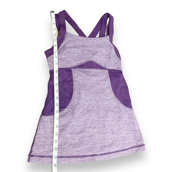 Lululemon Chaturanga Luxtreme Double Strap Tank Bra Top in Concord Grape, size 6 - Picture 13 of 15